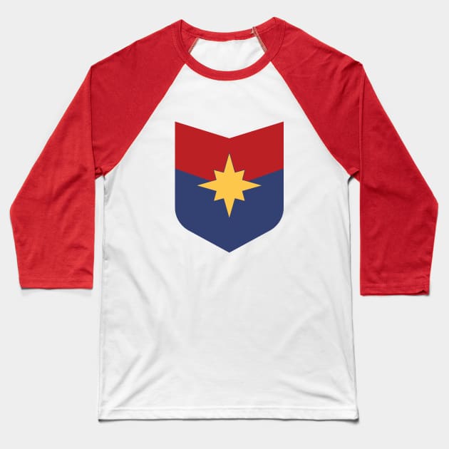 Captain Mar Vell Emblem Baseball T-Shirt by Aefe